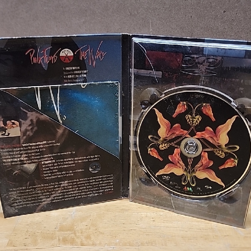 Pink Floyd The Wall DVD with Artistic Black and Blue Design